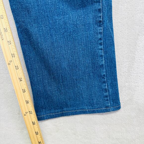 VTG NYDJ Jeans Womens 18 Med Wash Blue Denim Marilyn Straight High Rise USA Made - Picture 13 of 13